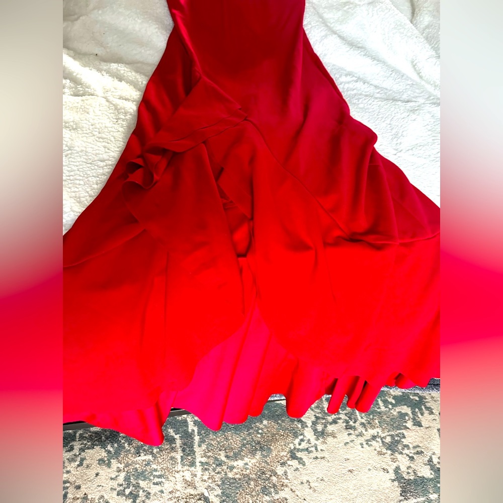 Red fitted valance dress - Picture 7 of 8